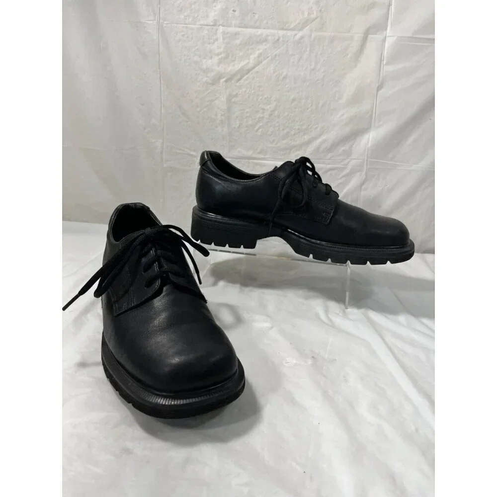 Dr Martens 9258 PLATFORM ENGLAND Black Leather Lace Up Shoes Men's SIZE 9